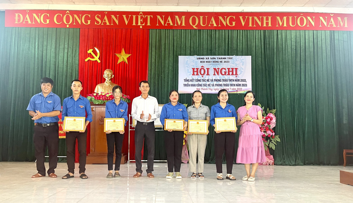 Xã Sơn Thành Tây tổ chức Hội nghị tổng kết công tác hè năm 2022 và triển khai công tác hè năm 2023